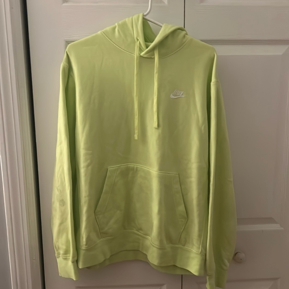Nike men’s hoodie, yellow/green, size medium